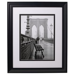 Brooklyn Bridge Bench 24" High Glass Covered Print   #K4927