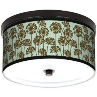 African Lily Ice 10 1/4" Wide CFL Bronze Ceiling Light   #K2833 K8680