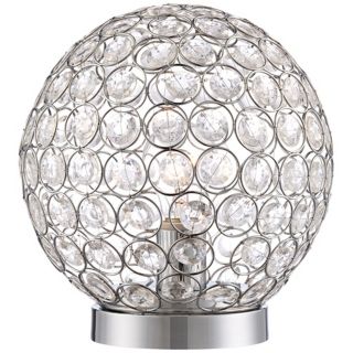 Geominster 11 3/4" High Beaded Globe Accent Lamp   #Y0033