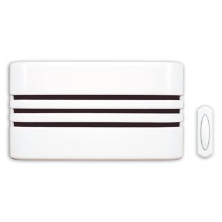 Modern White Wireless 10" Wide Door Chime   #K6384