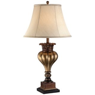 Possini Gold Fluted Bulb Table Lamp   #Y4058