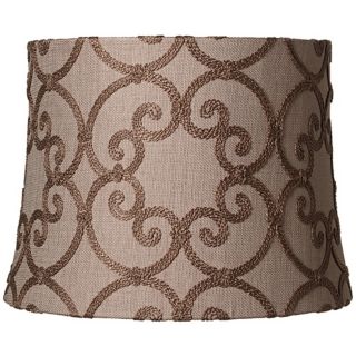 Leiden Taupe Modified Drum Shade 14x16x12 (Spider)   #W9494