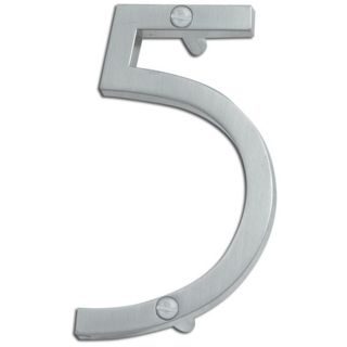 Avalon Brushed Nickel Finish House Number 5   #75145