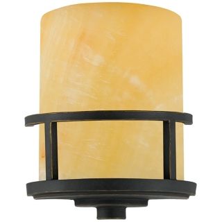 Kyle Collection Marble Glass 11" High Wall Sconce   #J4102