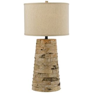 Horizon Birch Bark Natural Linen Table Lamp   #T3278
