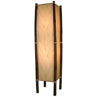 Eangee Fortune Natural Cocoa Leaves Tower Floor Lamp   #M2145