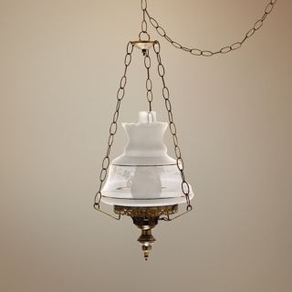 Victorias Window 13" Wide Plug in Swag Chandelier   #J7118