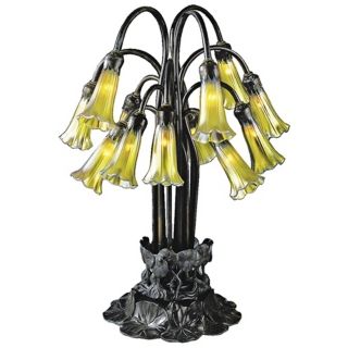Gold Lily Replica 12 Light Dale Tiffany Table Lamp   #V0096