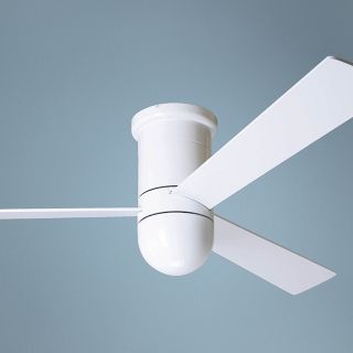 52" Modern Fan Cirrus Gloss White Hugger Ceiling Fan   #J3903