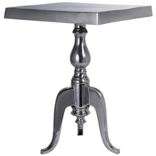 Uptown Polished Aluminum Square Side Table   #M7025