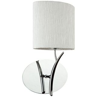 Artcraft Sloan 13 1/2" High Silk and Chrome Wall Sconce   #V9113