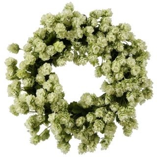 Jane Seymour 16" Light Green Faux Hops Wreath   #V4653