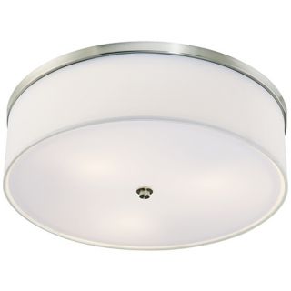 Energy Efficient White Fabric 20 1/4" Wide Ceiling Light   #01024