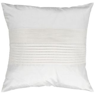 Surya Center Pleated 18" White Throw Pillow   #V2943