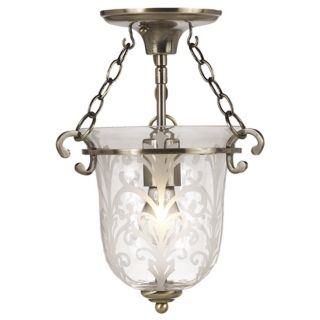 Clear Bell 14" High Ceiling Fixture   #08138