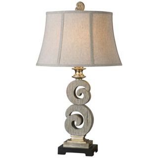 Uttermost Delshire Distressed Wood Finish Table Lamp   #X1115