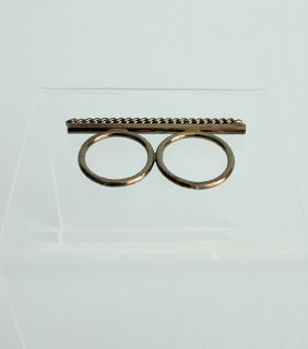 Jules Smith Rock It Knuckle Ring Gunmetal Chain 7 5 6 5 $110