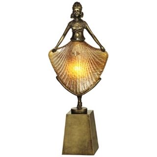 Dancing Lady Antique Bronze Dale Tiffany Accent Lamp   #U8949