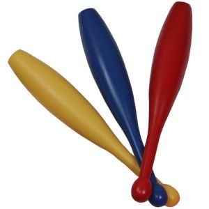 Set of 3 Child Size Juggling Pins Clubs 16