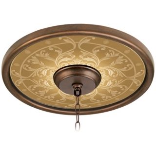 Tracery Spice 16" Wide Bronze Finish Ceiling Medallion   #02975 G7156