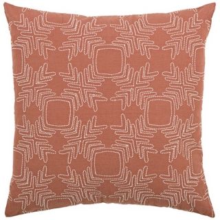 Taza 18" Square Paprika Tone Moroccan Throw Pillow   #V8924