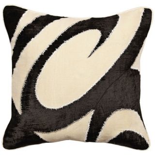Black and White Big Swirl Pillow   #F4722