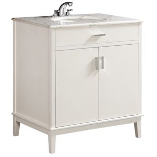 Urban Loft 30" Wide White Single Sink Vanity   #Y6507