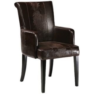 Horizon Brown Croc Arm Chair   #X8179