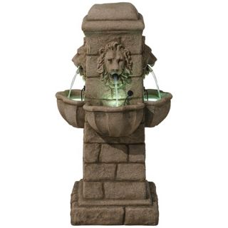 Regal Lion 4 Basin LED Light Fountain   #V8068