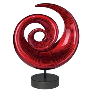 Neon Lacquer Circle Swirl Sculpture   #88385