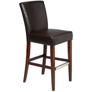 Powell Axelrod Brown Bonded Leather 30 1/4" High Barstool   #U4892