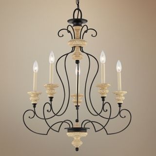 Quoizel Shelby Sand Bisque 26" Wide Chandelier   #R9714