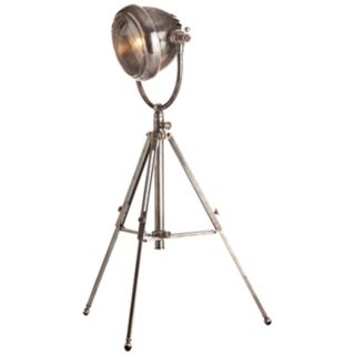 Arteriors Home Kamaro Vintage Silver Tripod Table Lamp   #R6139