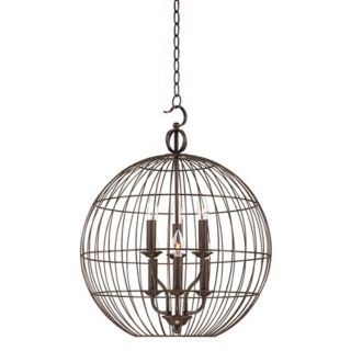 Industrial Candelabra 6 Light 20" Wide Cage Pendant Light   #V8546