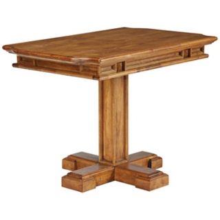 Distressed Oak Pedestal Dining Table   #X1024