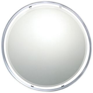 Quoizel Uptown York 28" Wide Round Wall Mirror   #X5883