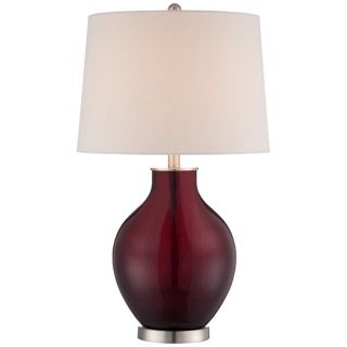 Red Glass Jug Table Lamp   #W7807