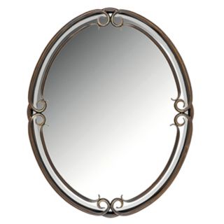 Quoizel Small Oval Duchess 30" High Wall Mirror   #87015