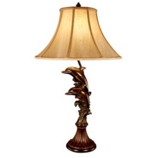 Leaping Dolphins Table Lamp   #F6382