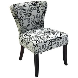 Inverted Alphabet Gray Club Chair   #X2506