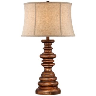 John Timberland Wooden Candlestick Buffet Lamp   #V2823