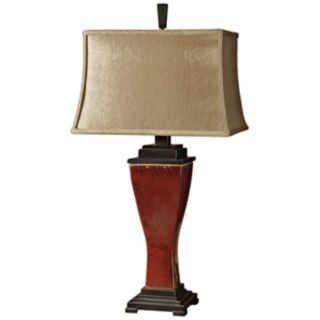 Uttermost Abiona Distressed Red Table Lamp   #P1322