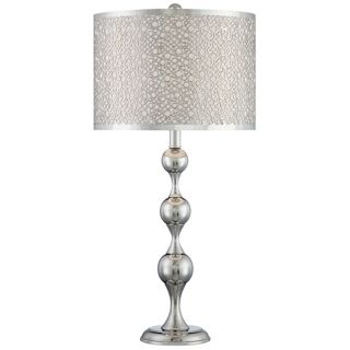 Stacked Sphere with Bubbles Shade Chrome Table Lamp   #V9197