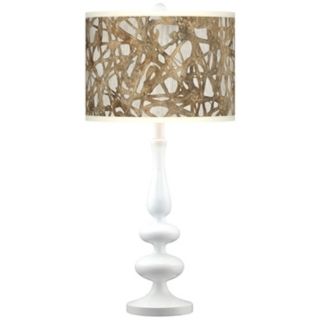 Organic Nest Giclee Paley White Table Lamp   #N5729 T5845