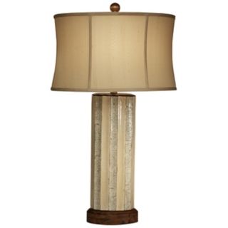Trees in Winter Oval Ceramic Table Lamp by The Natural Light   #F9382