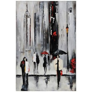 Bustling City I 34" Square Hand Painted Wall Art   #Y2802