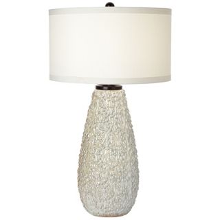 Possini Euro Design Iridescent Ivory Pebble Table Lamp   #U2667