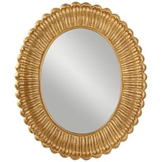 Murray Feiss Emmet 36" High Antique Gold Wall Mirror   #X5736