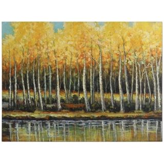 Uttermost Yellow Reflections 40" Wide Wall Art   #R7562