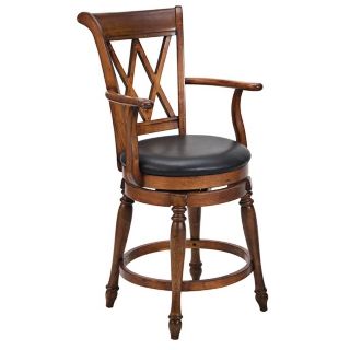 Deluxe Distressed Cottage Oak Bar Stool   #X1136